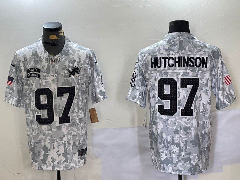 Men Detroit Lions #97 Hutchinson Nike Arctic Camo 2024 Salute to Service Limited NFL Jersey->women nfl jersey->Women Jersey